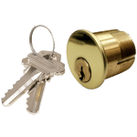 1 1/4 Inch Mortise Cylinder Brass Finish - Schlage Keyway