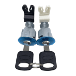 1986-1995 Ford Mercury Mazda H54 10 Cut Driver And Passengers Door Lock Cylinder Coded Chrome (K&S) - Image 2