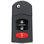 2006-2008 Mazda 3-Button Flip Key Fob FCC KPU41788 Part number GP7A-67-5RYB GP7A675RYB FE04-67-5RYB FE04675RYB (AFTERMARKET)