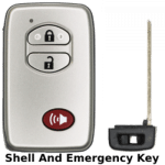 2008-2012 Toyota 3 Button Proximity Smart Key Shell For Fcc HYQ14AAB (K&S)