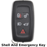 2010-2020 Jaguar Land Rover 5 Button Remote Smart Key Shell For Fcc KOBJTF10A (K&S)