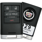 2013-2014 Cadillac 4-Button Smart Key Fob FCC NBG009768T Part number 22856929 (OEM)