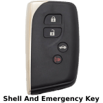 2013-2017 Lexus LS460 LS600h 4 Button Remote Smart Key Shell For Fcc HYQ14ACX (K&S)