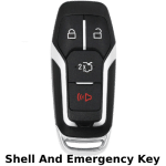 2013-2018 Ford 4 Button Proximity Smart Key Shell For Fcc M3N-A2C93142600 Pn 164-R8166 (K&S)
