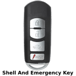 2014-2020 Mazda Scion Toyota 4 Button Proximity Smart Key Shell For Fcc WAZSKE13D01 (K&S)