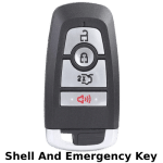 2017-2022 4 Button Ford Proximity Smart Key Peps Fcc M3N-A2C93142300 Key Shell (K&S)