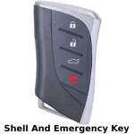 2019-2023 Lexus 4 Button Smart Key Shell (K&S)
