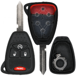 4 Button Remote Head Key Shell For Jeep Wrangler