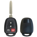 4 Button Remote Head Key Shell With Hatch For Totota
