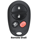 4 Button Toyota Keyless Entry Remote Shell For GQ43VT20T Pn 89742-07020 (K&S)