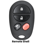 4 Button Toyota Keyless Entry Remote Shell For GQ43VT20T Pn 89742-0C040 (K&S)