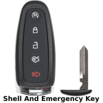 5 Button Ford Lincoln Smart Key Shell