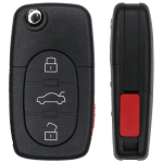 Audi 4 Button Remote Flip Key Fcc MYT8Z0837231 Pn 4D0837231E