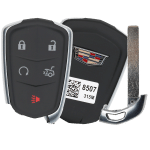 Cadillac 5 Button Proximity Smart Key Fcc HYQ2AB Pn 13580811