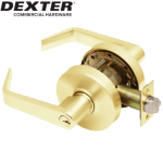 DEXTER Grade 2 Classroom Cylindrical Lock Bright Brass Finish