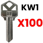 E3 KW1 Keys Nickel Plated 100-PACK KWI-1KE-NP