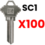 E3 SC4 Keys Nickel Plated 100-PACK SC4-NP