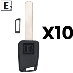 E3 Solid Key Shell – Mechanical Honda High Security Service Key HO01-SVC Pack Of 10