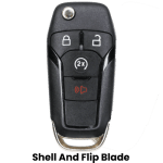 Ford 4 Button Remote Flip Key Shell For Fcc N5F-A08TDA Pn 164-R8134 (K&S)