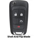 GM 4 Button Remote Flip Key Shell For Fcc OHT01060512 Pn 20873622 (K&S)