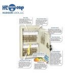 HPC - Single-Tag Kekab with Digital Lock - 30 Key Capacity - Black with Red Wood Finish - Image 3