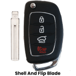 Hyundai Sonata 4 Remote Flip Key Shell For Fcc TQ8-RKE-4F16 Pn 95430-C1010 (K&S)