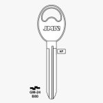 JMA B80 GEO PRISM AUTO METAL KEY BLANK