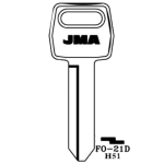 JMA Ford 5 Cut Key Blank FO-21D H51