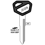 JMA Kawasaki KW15-P Plastic Head Motorcycle Key KAW-7.P