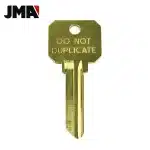 JMA Schlage Key SC4 Do Not Duplicate Blanks Brass