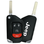 Jeep Wrangler 4 Button Flip Key Fcc OHT1130261 Pn 68416784 AA (OEM)