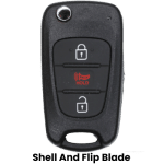 Kia 3 Button Remote Flip Key Shell (K&S)