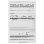 Locksmith Invoice Book 50 Invoices Double Copy Wrap Around Divider (K&S)