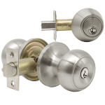 Combo Lockset Knob And Deadbolt Satin Finish (KW1)
