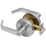 Grade 2 Privacy Cylindrical Lock Regular Lever 3" Rose Diameter Satin Chrome Finish