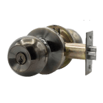 Grade 3 Entrance Cylindrical Knob Lock Set 2-3/4” And 2-3/8" DarkAntique Brass (KW1)