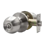 Grade 3 Entrance Cylindrical Knob Lock Set 2-3/4” And 2-3/8" Stainless Steel (SC1)