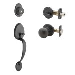 Oil Rubbed Bronze Single Cylinder Knob Door Handleset SC1 Keyway