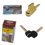 Polished Brass Key In Knob Deadbolt Cylinder With 2 Keys 006 KEYWAY