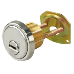 Satin Finish 1-1/8" Rim/Mortise Cylinder With 2 Keys 006 KEYWAY
