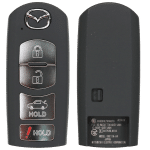 2009-2015 Mazda 4-Button Smart Key Fob FCC WAZX1T763SKE11A04 Part number NHY8-67-5RYA (OEM)