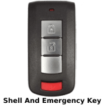 Mitsubishi 3 Button Smart Key Shell Fcc OUC644M-KEY-N Pn 8637A316 (K&S)