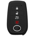 New Silicone Rubber Key Cover Case Protector For Toyota Land Cruiser Venza RAV4 Corolla Highlander Tundra Tacoma (K&S)