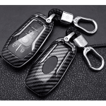 New Smart keyless Entry Remote Key Fob Carbon Fiber Car Key Shell For Ford F150 Mondeo Mustang Edge Fusion Lincoln MKC MKZ MKX(Shell With Keychian)