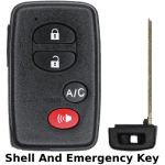 Toyota 4 Button Proximity Smart Key Shell Fcc HYQ14ACX Pn 89904-47350 89904-47351