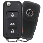 Volkswagen 4 Button Remote Flip Key Fcc NBG010180T Pn 5K0837202AE