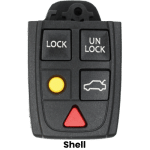 Volvo 5 Button Remote Flip Key Shell For Fcc LQNP2T-APU Pn 8688799 (K&S)