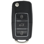 Xhorse Volkswagen Type 3 Button Wired Universal Remote Flip Key Pn XKB506EN