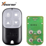Xhorse Wire Remote Key Garage Door 4 Buttons Black XKXH03EN