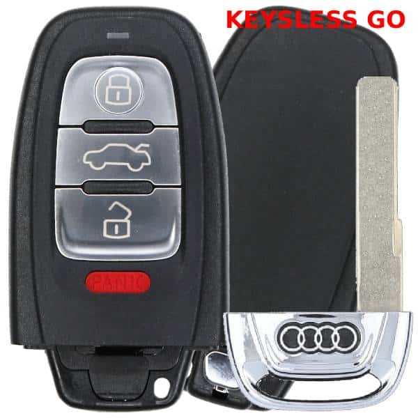 Audi 4 Button Smart Key Fcc IYZFBSB802 Pn 8KO-959-754-F With Comfort Access (OEM)